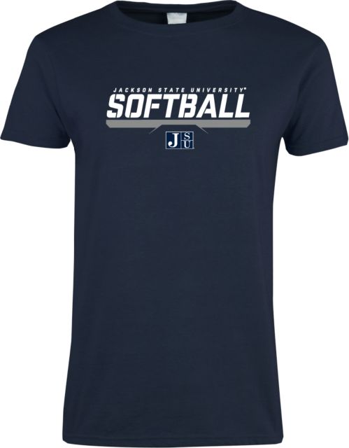 Jackson State Ladies T Shirt Jackson State Softball Stencil w/ Underline - ONLINE ONLY