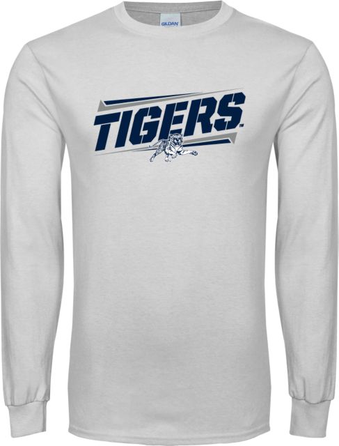 Jackson State Long Sleeve T Shirt Tigers Slanted w/Tiger - ONLINE ONLY