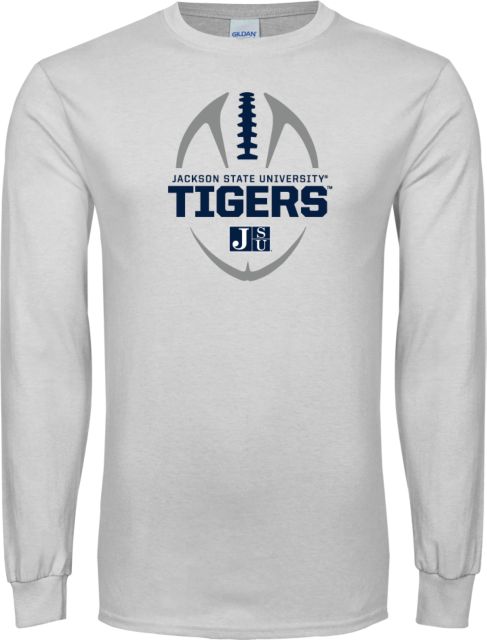 Jackson State Long Sleeve T Shirt Jackson State University Tigers Football Vertical - ONLINE ONLY