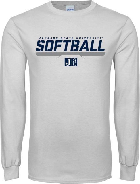 Jackson State Long Sleeve T Shirt Jackson State Softball Stencil w/ Underline - ONLINE ONLY
