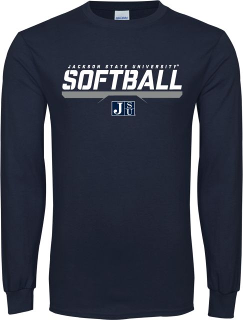 Jackson State Long Sleeve T Shirt Jackson State Softball Stencil w/ Underline - ONLINE ONLY