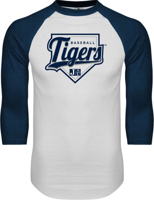 Jackson State Raglan Baseball T-Shirt Tigers Baseball w/ Script and Plate - ONLINE ONLY