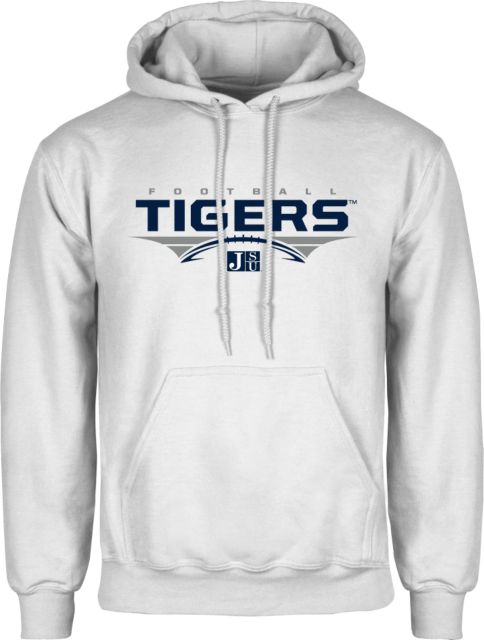 Jackson State Fleece Hoodie Tigers Football Stacked w/ Ball - ONLINE ONLY