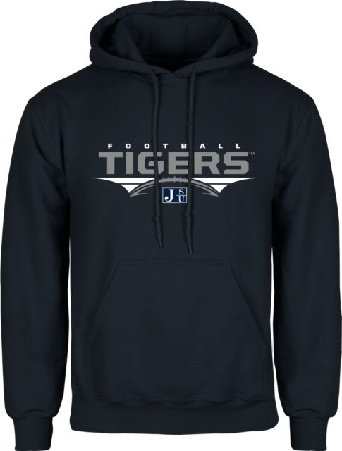 Jackson State Fleece Hoodie Tigers Football Stacked w/ Ball - ONLINE ONLY