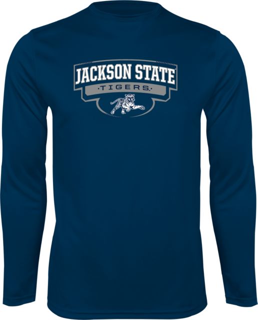 Jackson State Performance Longsleeve Shirt Jackson State Tigers Arched w/ Outline - ONLINE ONLY