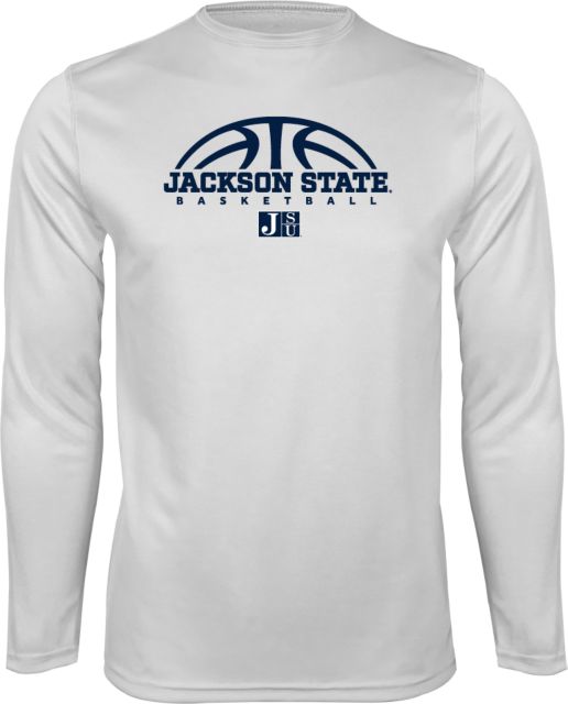 Jackson State Performance Longsleeve Shirt Jackson State Basketball Half Ball - ONLINE ONLY