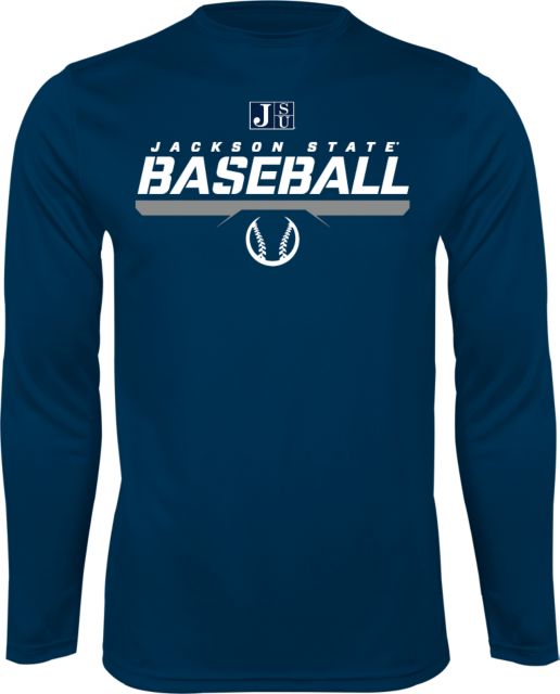 Jackson State Performance Longsleeve Shirt Jackson State Baseball Stencil w/ Ball - ONLINE ONLY