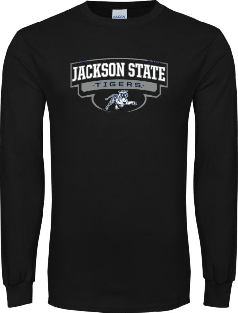 Jackson State Long Sleeve TShirt Jackson State Tigers Arched w/ Outline - ONLINE ONLY