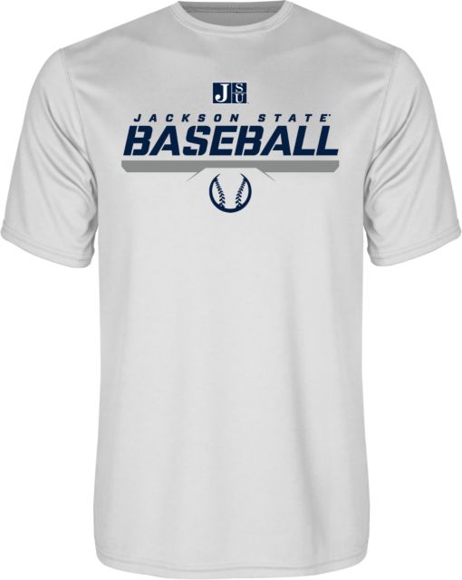 Jackson State Performance Tee Jackson State Baseball Stencil w/ Ball - ONLINE ONLY
