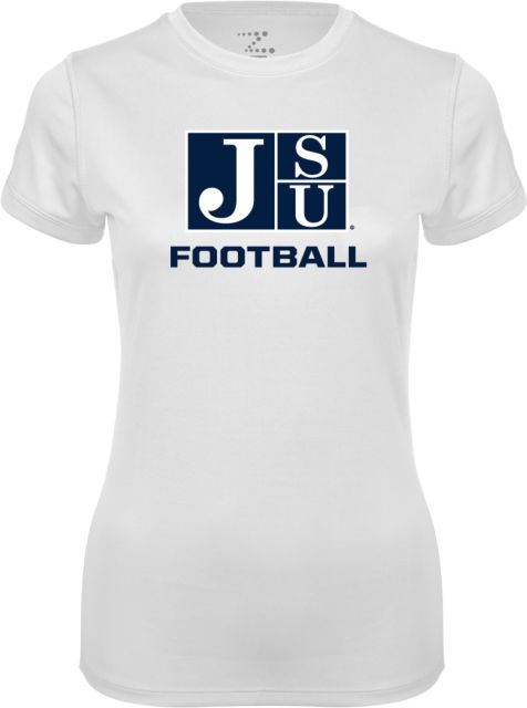 Jackson State Ladies Syntrel Performance Tee Football - ONLINE ONLY