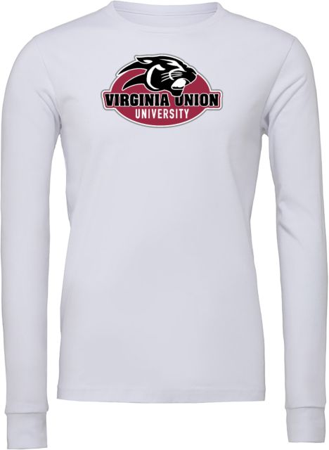 Virginia Union Bella + Canvas Jersey Cotton Long Sleeve T Shirt Virginia Union University Mascot - ONLINE ONLY