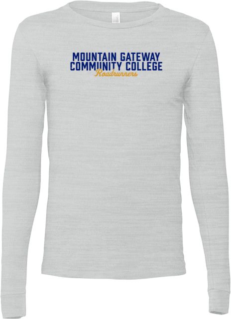 Mountain Gateway Bella + Canvas Ash Jersey Cotton Long Sleeve T Shirt Mountain Gateway CC Roadrunners Distressed - ONLINE ONLY