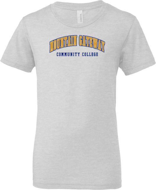 Mountain Gateway Bella + Canvas Youth Ash Jersey T Shirt Mountain Gateway CC Arched - ONLINE ONLY