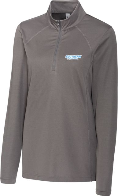 Southern University Clique Womens Ice Pique Titan Half Zip Southern Jaguars Wordmark - ONLINE ONLY
