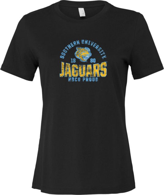 Southern University Bella + Canvas Womens Relaxed Cotton T Shirt Souther University Jaguars - HBCU Proud - ONLINE ONLY