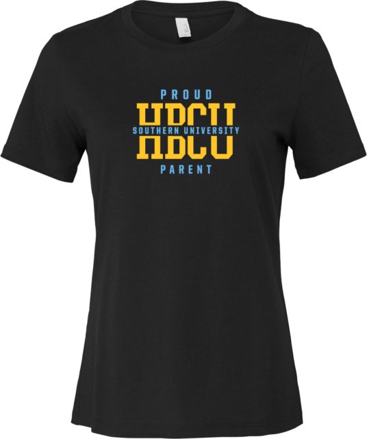 Southern University Bella + Canvas Womens Relaxed Cotton T Shirt Southern University Proud Parent - ONLINE ONLY