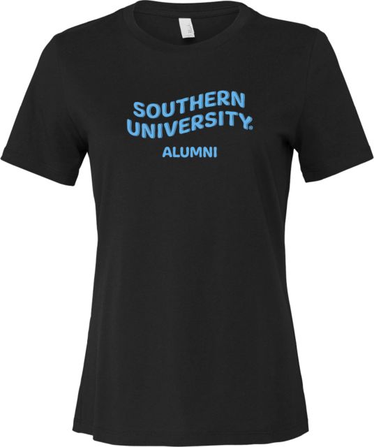 Southern University Bella + Canvas Womens Relaxed Cotton T Shirt Southern University Alumni Bubble Graphic - ONLINE ONLY