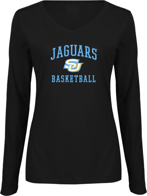 Southern University Womens Long Sleeve V Neck Tee Jaguars Basketball - ONLINE ONLY
