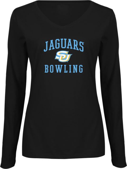 Southern University Womens Long Sleeve V Neck Tee Jaguars Bowling - ONLINE ONLY