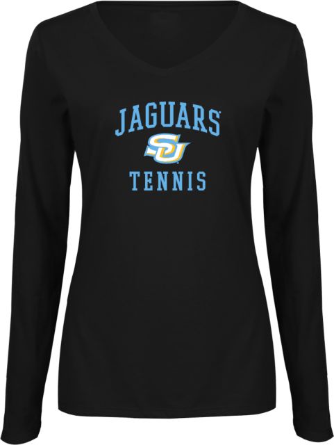 Southern University Womens Long Sleeve V Neck Tee Jaguars Cross Country - ONLINE ONLY