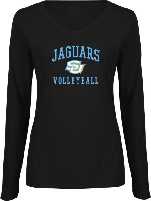 Southern University Womens Long Sleeve V Neck Tee Jaguars Cross Country - ONLINE ONLY