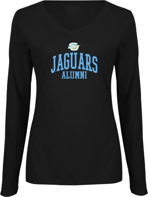Southern University Womens Long Sleeve V Neck Tee SU Jaguars Alumni - ONLINE ONLY