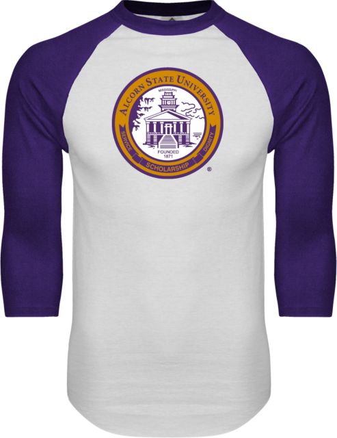 Alcorn Raglan Baseball T Shirt Alcorn Seal - ONLINE ONLY
