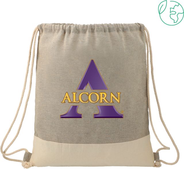 Alcorn Split Recycled Cotton Drawstring Bag Alcorn A - ONLINE ONLY