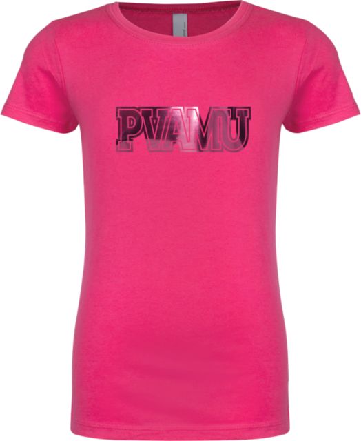 Prairie View AandM Youth Girls Fashion Fit T Shirt PVAMU Foil - ONLINE ONLY