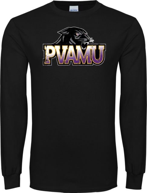 Prairie View AandM Long Sleeve TShirt Official Logo Distressed - ONLINE ONLY