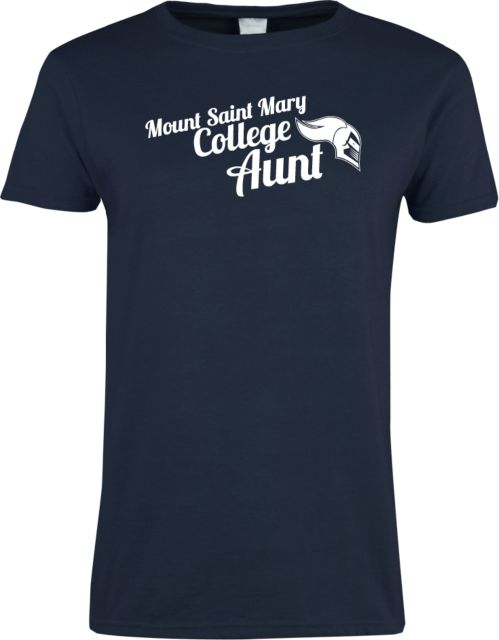 Mount St. Mary Womens Short Sleeve Tee Mount Saint Mary College Aunt - ONLINE ONLY