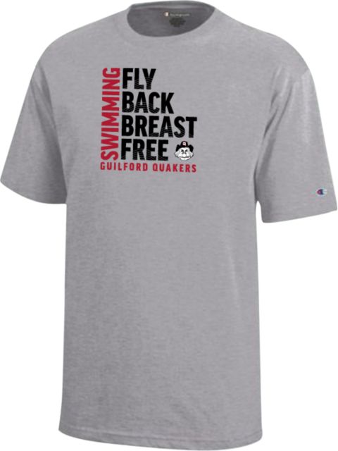 Guilford College Champion Youth Short Sleeve Tee Guilford Quakers -  Swimming Strokes - ONLINE ONLY