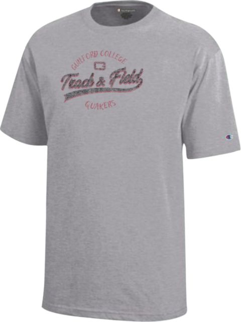 Guilford College Champion Youth Short Sleeve Tee Guilford Quakers -  Track and Field Distressed - ONLINE ONLY
