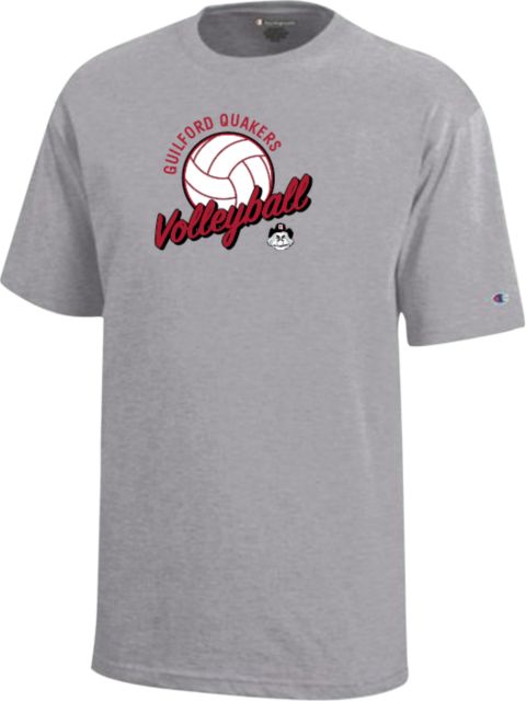 Guilford College Champion Youth Short Sleeve Tee Guilford Quakers -  Volleyball Script w Ball - ONLINE ONLY