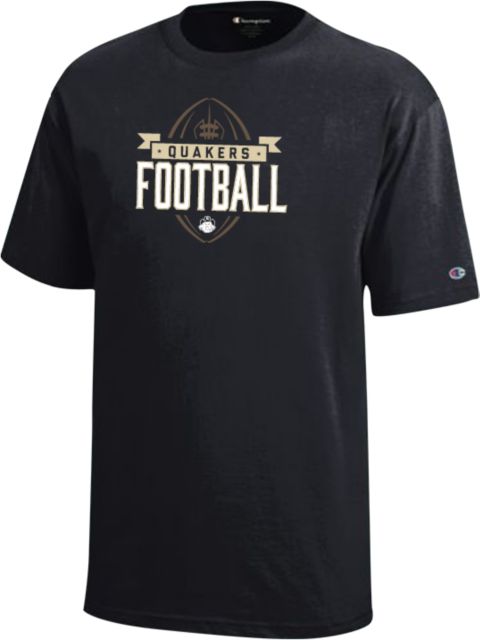 Guilford College Champion Youth Short Sleeve Tee Guilford Quakers -  Football Tall w Banner - ONLINE ONLY