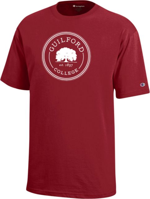 Guilford College Champion Youth Short Sleeve Tee Guilford College Mini Emblem - ONLINE ONLY