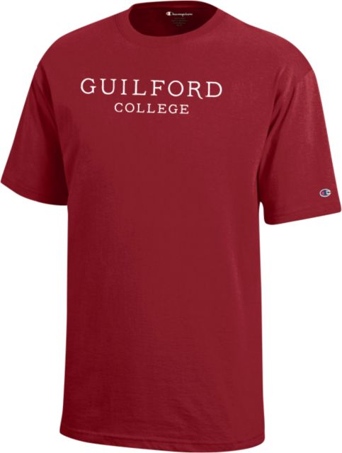 Guilford College Champion Youth Short Sleeve Tee Guilford College Wordmark - No Shadow - ONLINE ONLY
