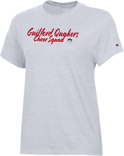 Guilford College Champion Womens Core Short Sleeve Tee Guilford Quakers - Cheer Squad Script - ONLINE ONLY