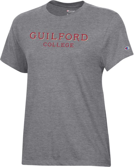 Guilford College Champion Womens Core Short Sleeve Tee Guilford College Wordmark - ONLINE ONLY