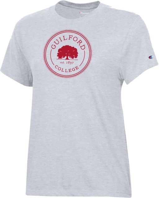 Guilford College Champion Womens Core Short Sleeve Tee Guilford College Mini Emblem - ONLINE ONLY