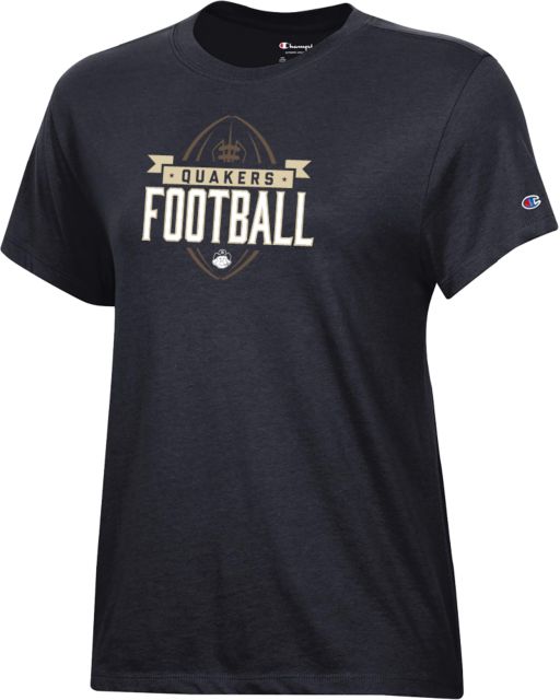 Guilford College Champion Womens Core Short Sleeve Tee Guilford Quakers -  Football Tall w Banner - ONLINE ONLY