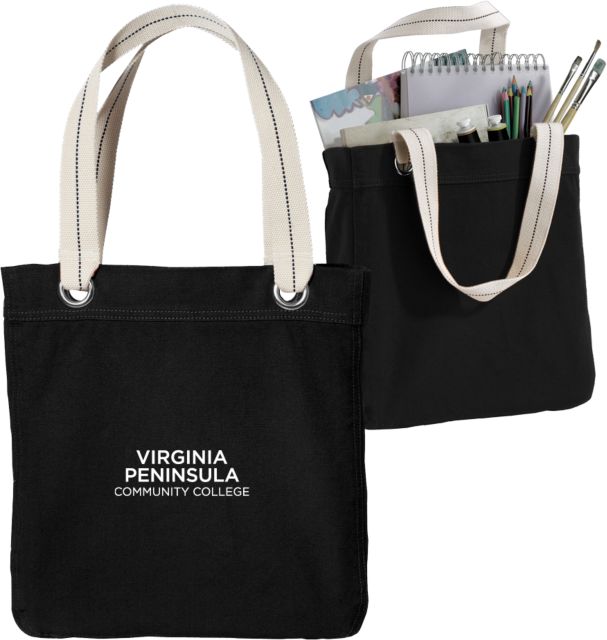 Virginia Peninsula Allie Canvas Tote Virginia Peninsula Community College Stacked - ONLINE ONLY