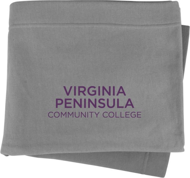 Virginia Peninsula Sweatshirt Blanket Virginia Peninsula Community College Stacked - ONLINE ONLY