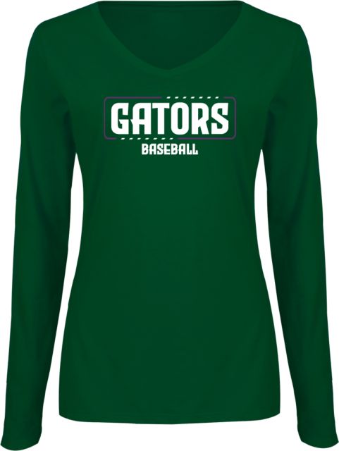 Virginia Peninsula Womens Long Sleeve V Neck Tee  Gators Baseball - ONLINE ONLY