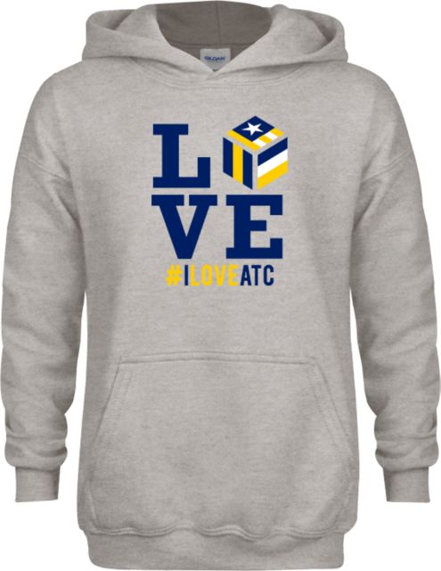 Atlanta Tech College Youth Fleece Hood I Love ATC - ONLINE ONLY