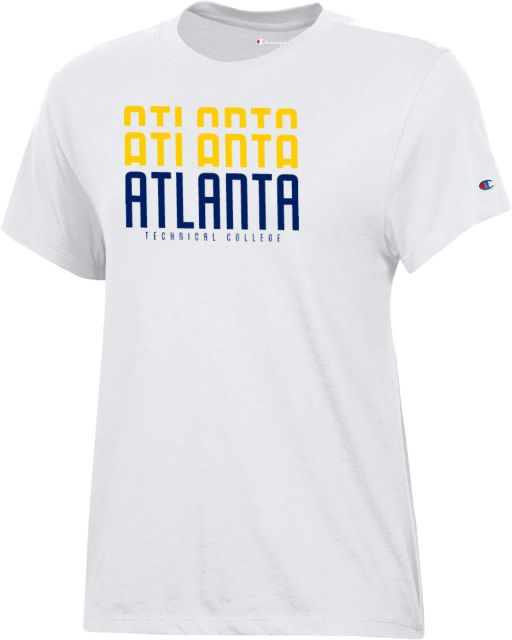 Atlanta Tech College Champion Womens  Core Short Sleeve Tee Atlanata Tech Repeat Design - ONLINE ONLY