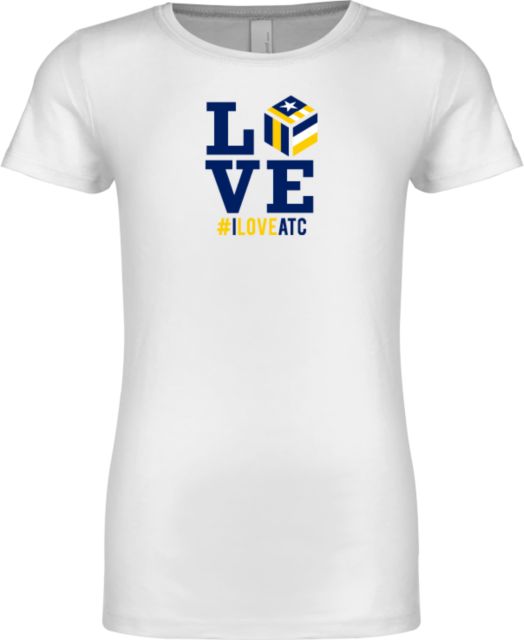 Atlanta Tech College Next Level Girls Fashion Fit T Shirt I Love ATC - ONLINE ONLY