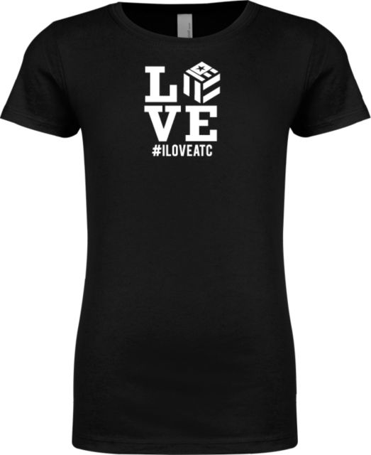 Atlanta Tech College Next Level Girls Fashion Fit T Shirt I Love ATC - ONLINE ONLY