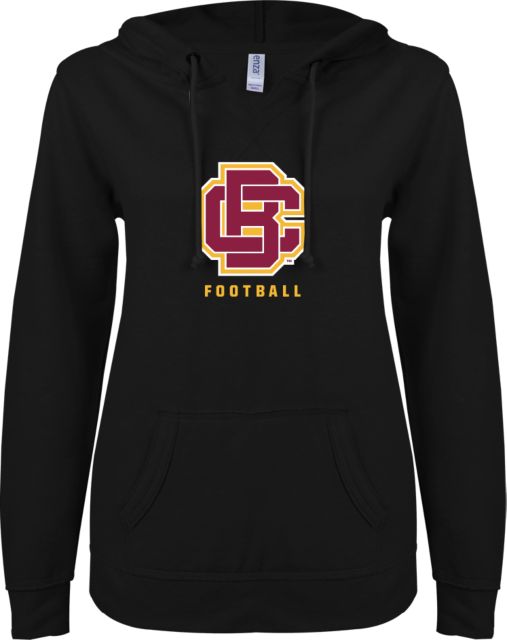 Bethune Cookman ENZA Ladies V Notch Raw Edge Fleece Hoodie Football - ONLINE ONLY