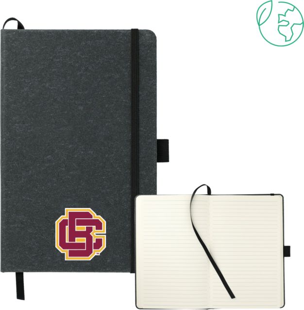 Bethune Cookman 5.5 x 8.5 FSC Mix Recycled Leather Bound Journal Primary Mark - ONLINE ONLY